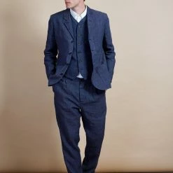 HANSEN GARMENTS KALLE | Casual Classic Vest | Blue Delave -Heschung shop kalle casual classic vest blue delave hansen garments 269059