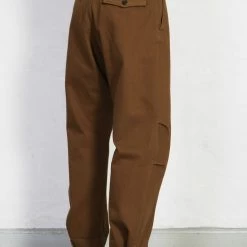 HANSEN GARMENTS KARLO | Wide Cut Utility Trousers | Nut -Heschung shop karlo wide cut utility trousers nut hansen garments 932222