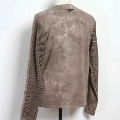 KAPITAL KATABIRA | Mesh Long Sleeve Tee | Grey -Heschung shop katabira mesh long sleeve tee grey kapital 242767