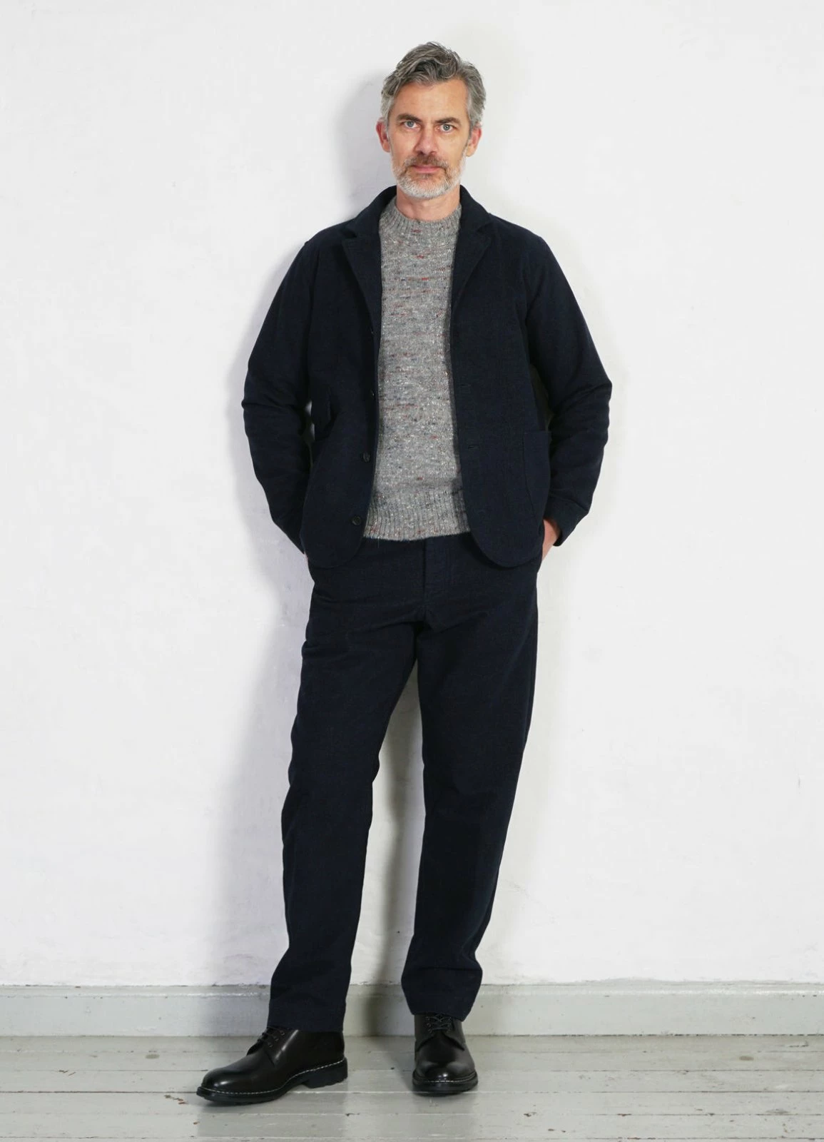 HANSEN GARMENTS KEN | Wide Cut Trousers | Broken Blue 4 HANSEN GARMENTS KEN | Wide Cut Trousers | Broken Blue - Image 2