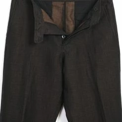 HANSEN GARMENTS KEN | Wide Cut Trousers| Brown -Heschung shop ken wide cut trousers brown 197871