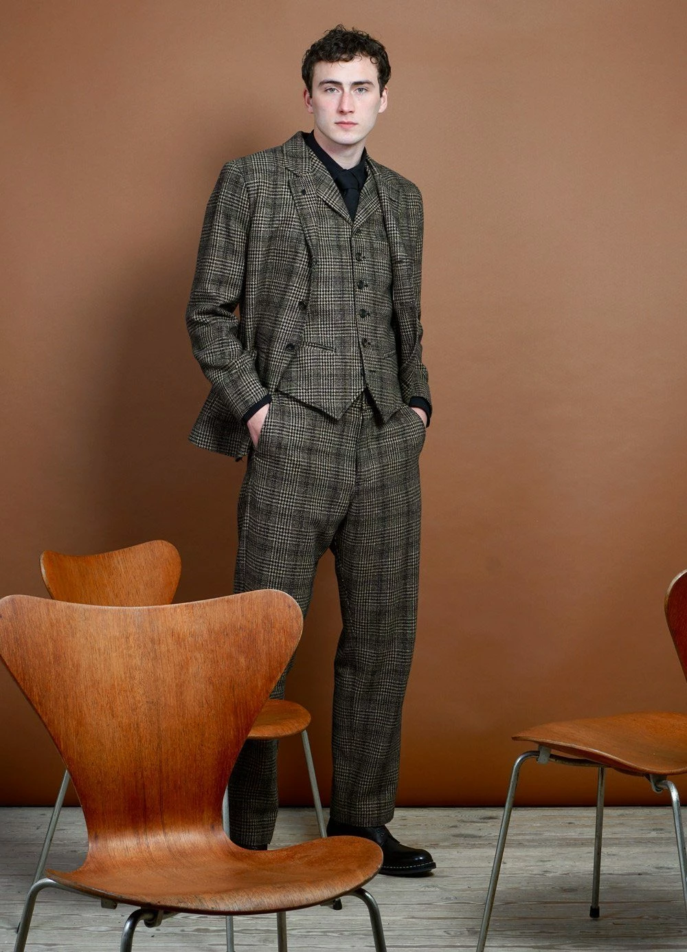 HANSEN GARMENTS KEN | Wide Cut Trousers | Checkered 9 HANSEN GARMENTS KEN | Wide Cut Trousers | Checkered - Image 7