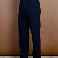 HANSEN GARMENTS KEN | Wide Cut Trousers | Deep Indigo -Heschung shop ken wide cut trousers deep indigo hansen garments 782206