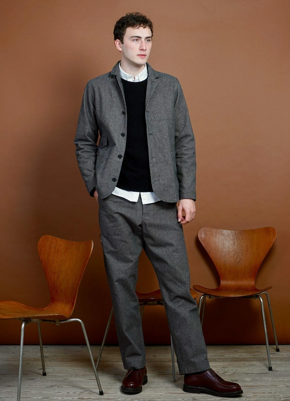 HANSEN GARMENTS KEN | Wide Cut Trousers | Gravel 6 HANSEN GARMENTS KEN | Wide Cut Trousers | Gravel - Image 4