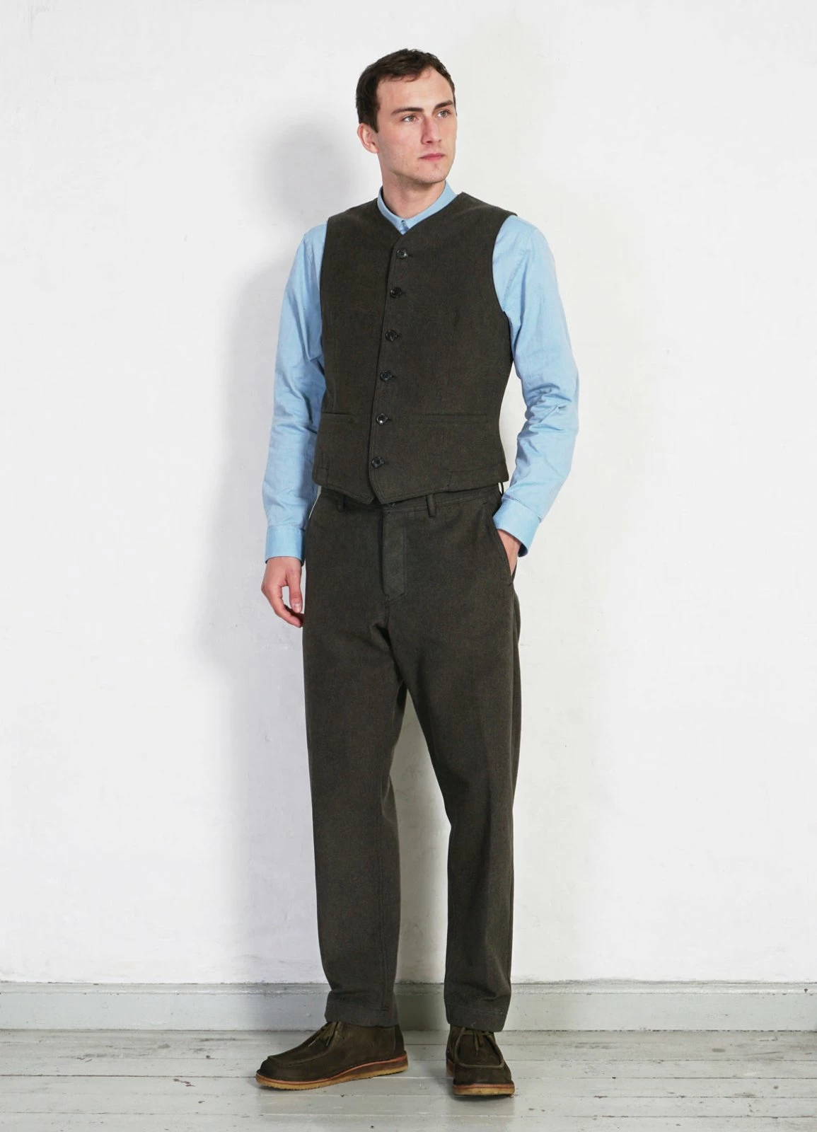 HANSEN GARMENTS KEN | Wide Cut Trousers | Greenish 6 HANSEN GARMENTS KEN | Wide Cut Trousers | Greenish - Image 4