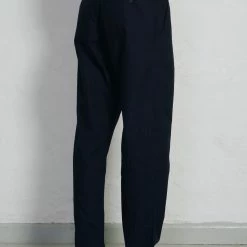 HANSEN GARMENTS KEN | Wide Cut Trousers | Indigo Herringbone -Heschung shop ken wide cut trousers indigo herringbone hansen garments 552808