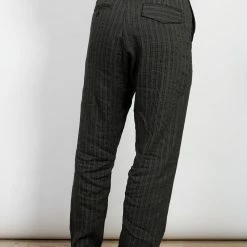 HANSEN GARMENTS KEN | Wide Cut Trousers| Taupe Stripes -Heschung shop ken wide cut trousers taupe stripes 111228