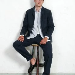 HANSEN GARMENTS KEN | Wide Cut Work Trousers | Black Navy 12 HANSEN GARMENTS KEN | Wide Cut Work Trousers | Black Navy -Heschung shop ken wide cut work trousers black navy hansen garments 266105