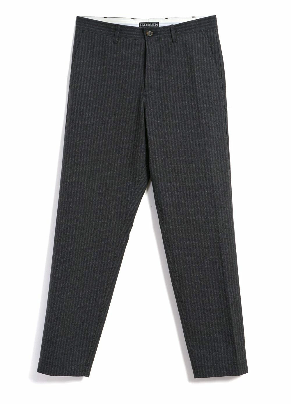 HANSEN GARMENTS KIAN | Cinch Back Wide Trousers | Grey Pin 3 HANSEN GARMENTS KIAN | Cinch Back Wide Trousers | Grey Pin