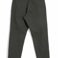 HANSEN GARMENTS KIAN | Cinch Back Wide Trousers | Khaki Pin -Heschung shop kian cinch back wide trousers khaki pin hansen garments 328350