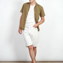 HANSEN GARMENTS LENNY | Casual Work Shorts | Ecru -Heschung shop lenny casual work shorts ecru 421057