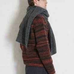 HANSEN GARMENTS LUIS | Knitted Scarf | Ashes -Heschung shop luis knitted scarf ashes hansen garments 888322