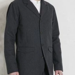 HANSEN GARMENTS LUKAS | Blazer Jacket | Grey Pin -Heschung shop lukas blazer jacket grey pin hansen garments 347071