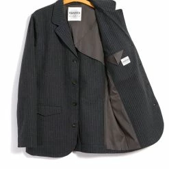 HANSEN GARMENTS LUKAS | Blazer Jacket | Grey Pin -Heschung shop lukas blazer jacket grey pin hansen garments 529276