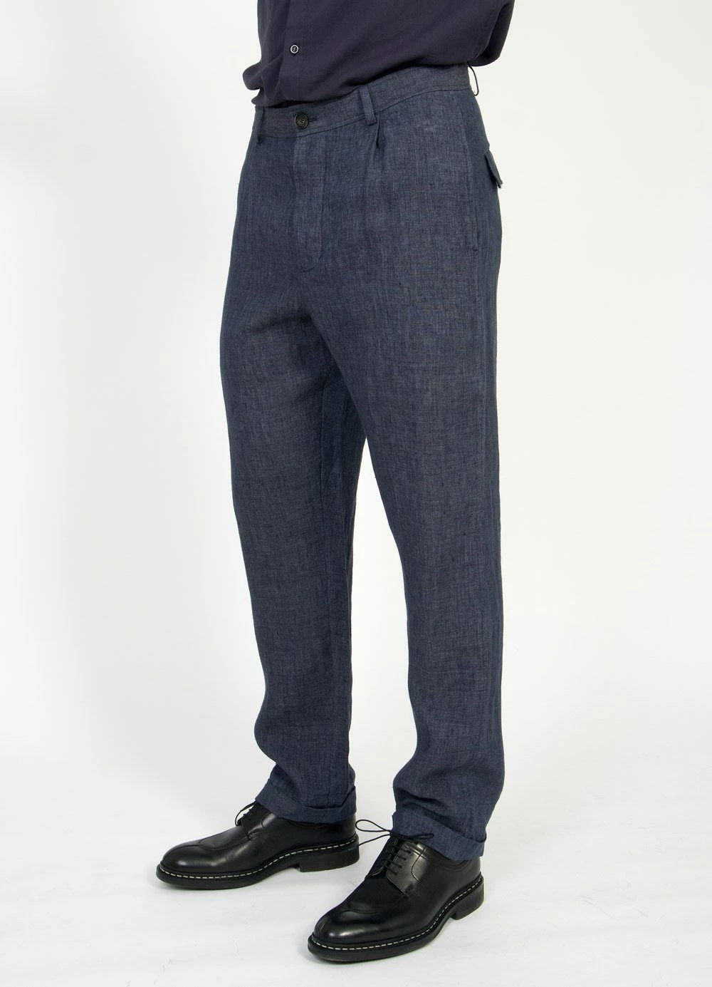 HANSEN GARMENTS MADS | Loose Fit Trousers | Blue Delave 5 HANSEN GARMENTS MADS | Loose Fit Trousers | Blue Delave - Image 3