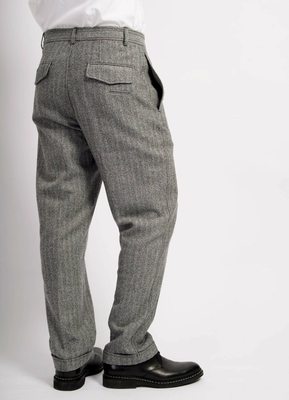 HANSEN GARMENTS MADS | Loose Fit Trousers | Grey Melange 6 HANSEN GARMENTS MADS | Loose Fit Trousers | Grey Melange - Image 4