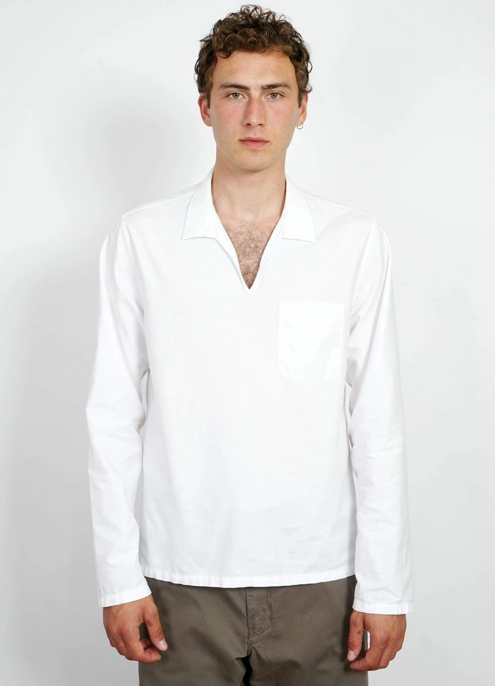 HANSEN GARMENTS MARIUS | Casual Pull On Shirt | White 4 HANSEN GARMENTS MARIUS | Casual Pull On Shirt | White - Image 2