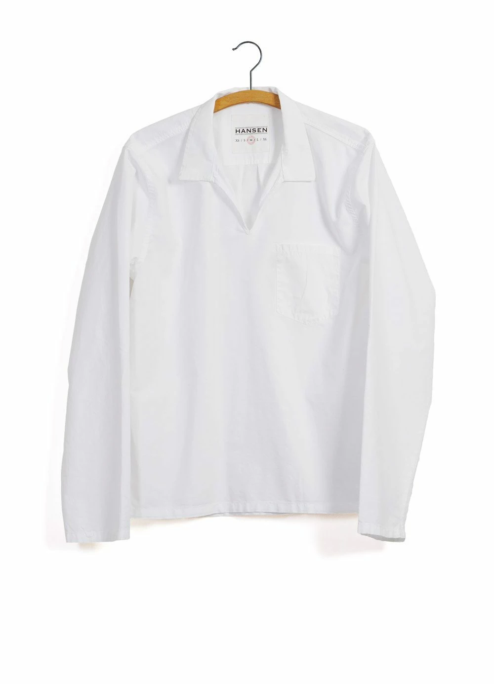 HANSEN GARMENTS MARIUS | Casual Pull On Shirt | White 3 HANSEN GARMENTS MARIUS | Casual Pull On Shirt | White