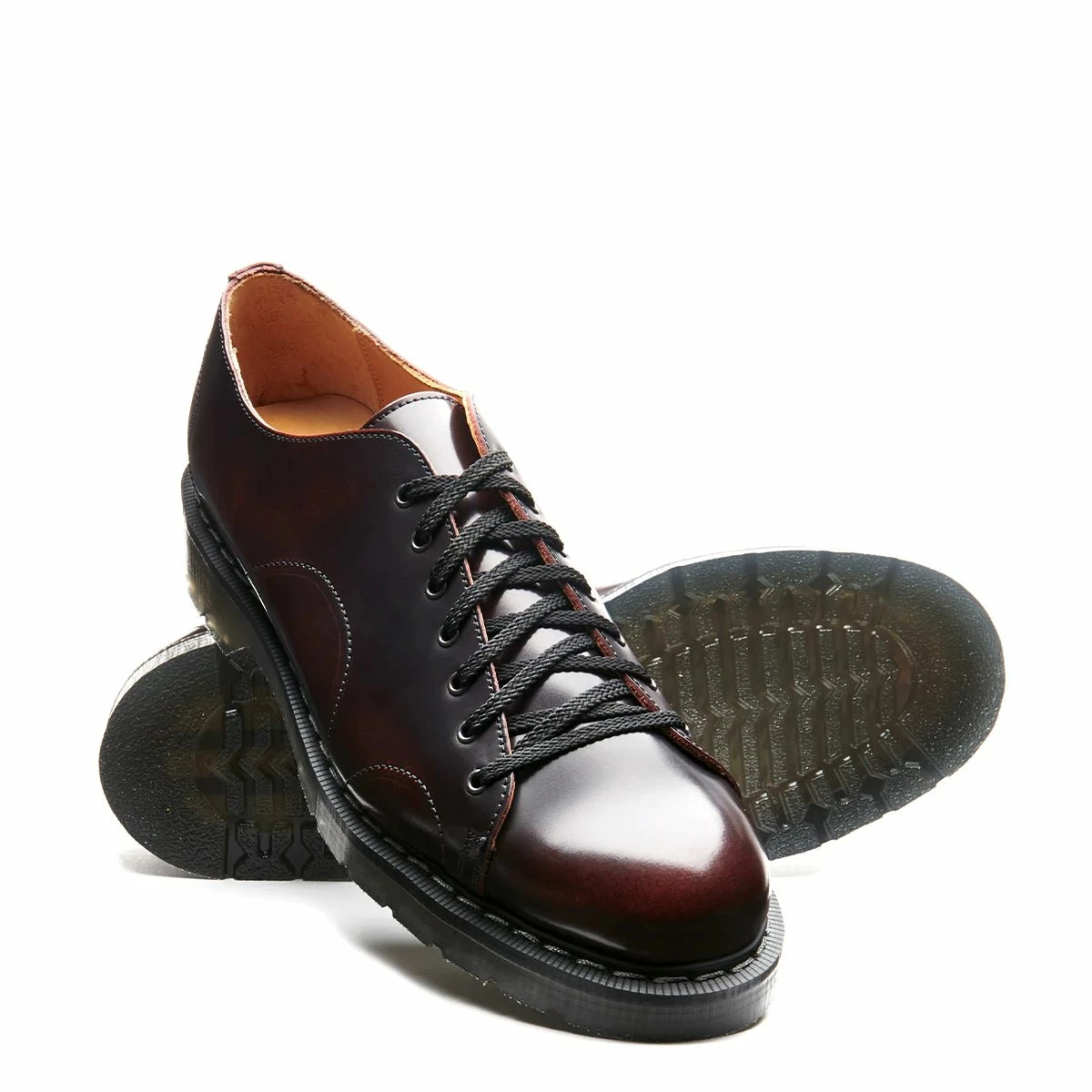 Solovair MONKEY SHOE | 7 Eye | Burgundy Rub-Off 4 Solovair MONKEY SHOE | 7 Eye | Burgundy Rub-Off - Image 2