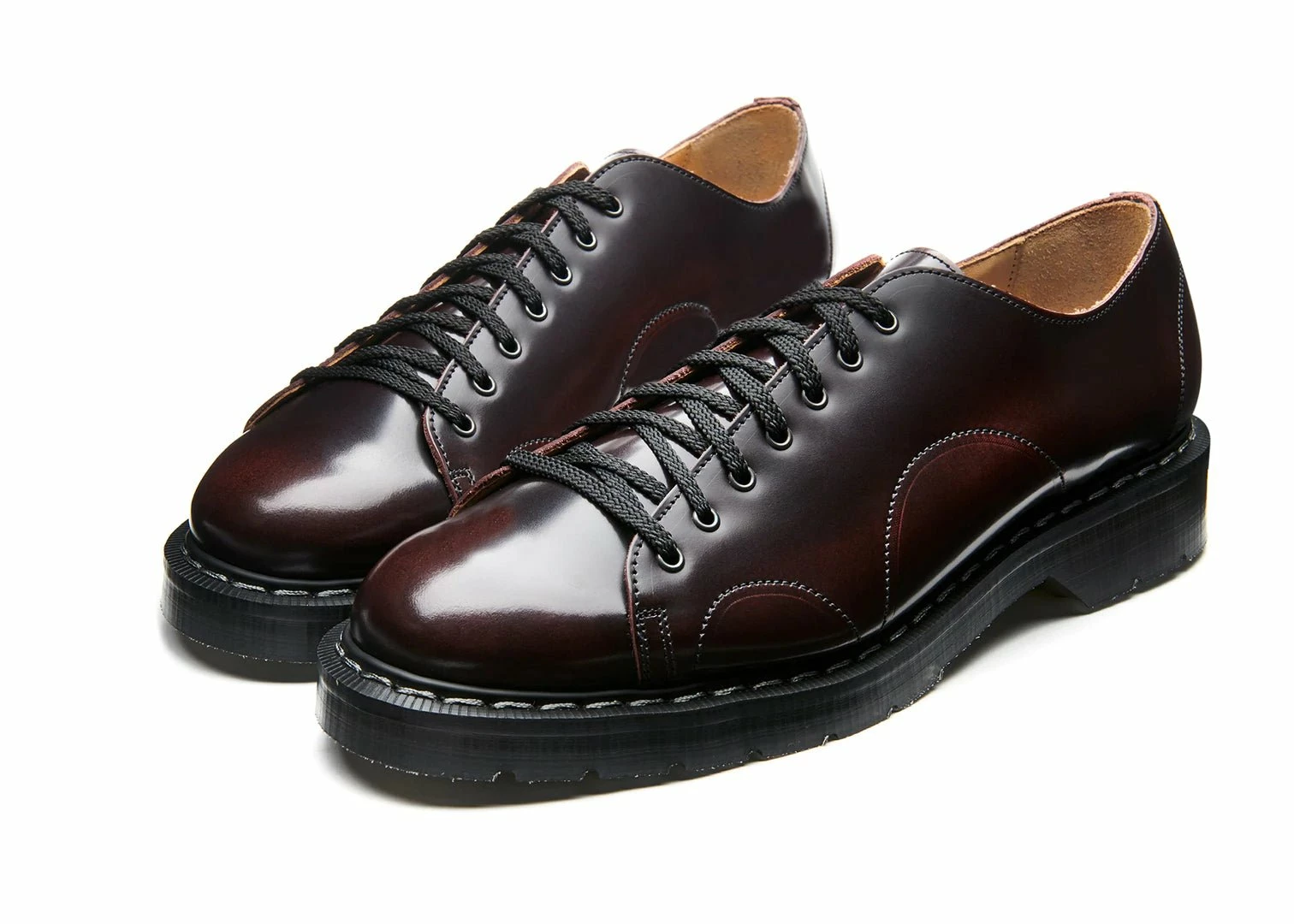 Solovair MONKEY SHOE | 7 Eye | Burgundy Rub-Off 5 Solovair MONKEY SHOE | 7 Eye | Burgundy Rub-Off - Image 3