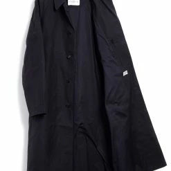 HANSEN GARMENTS MORTEN | Long Windbreaker Coat | Deep Sea -Heschung shop morten long windbreaker coat deep sea hansen garments 744761