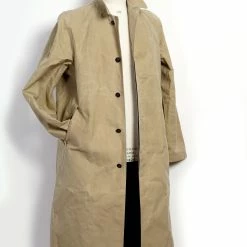 HANSEN GARMENTS MORTEN | Long Windbreaker Coat | Sand -Heschung shop morten long windbreaker coat sand hansen garments 969947
