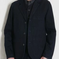 HANSEN GARMENTS NICOLAI | Informal 3-button Blazer | Black Indigo 9 HANSEN GARMENTS NICOLAI | Informal 3-button Blazer | Black Indigo -Heschung shop nicolai informal 3 button blazer black indigo hansen garments 689309