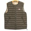 Danton NYLON TAFFETA | Padded Vest | Olive 1 Danton NYLON TAFFETA | Padded Vest | Olive -Heschung shop nylon taffeta padded vest olive danton 412546