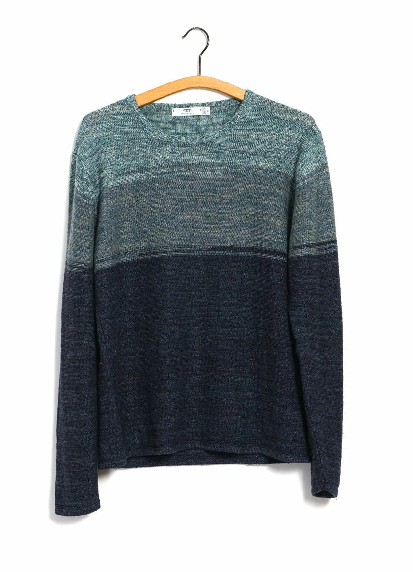 INIS MEÁIN OMBRÉ TUNIC | Linen Landscape Tunic | Sea/Sky 3 INIS MEÁIN OMBRÉ TUNIC | Linen Landscape Tunic | Sea/Sky