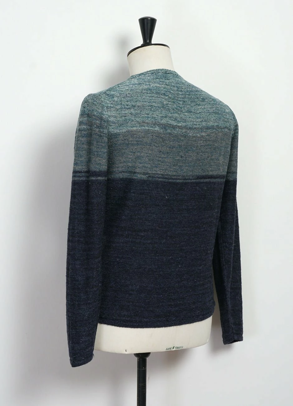 INIS MEÁIN OMBRÉ TUNIC | Linen Landscape Tunic | Sea/Sky 5 INIS MEÁIN OMBRÉ TUNIC | Linen Landscape Tunic | Sea/Sky - Image 3