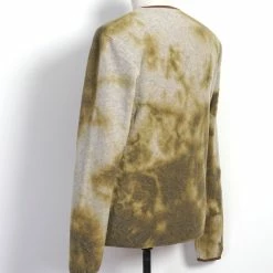 KAPITAL PEACE FLEECE | Tie-Dye Long Sleeve T | Yellow/Khaki -Heschung shop peace fleece tie dye long sleeve t yellowkhaki kapital 269955