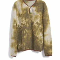 KAPITAL PEACE FLEECE | Tie-Dye Long Sleeve T | Yellow/Khaki