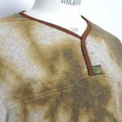 KAPITAL PEACE FLEECE | Tie-Dye Long Sleeve T | Yellow/Khaki -Heschung shop peace fleece tie dye long sleeve t yellowkhaki kapital 725667