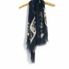 KAPITAL PERSIMMON | Large Bandana Fringe Stole | Navy -Heschung shop persimmon large bandana fringe stole navy kapital 761534