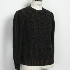 INIS MEÁIN PLATED BEACH SWEATER | Pima Cotton Knitwear | Brown/Navy 10 INIS MEÁIN PLATED BEACH SWEATER | Pima Cotton Knitwear | Brown/Navy -Heschung shop plated beach sweater pima cotton knitwear brownnavy inis meain 480712