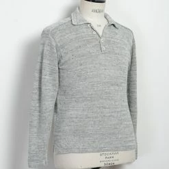 INIS MEÁIN POLO SHIRT | Linen Long-Sleeved Polo Knit | Papyrus 8 INIS MEÁIN POLO SHIRT | Linen Long-Sleeved Polo Knit | Papyrus -Heschung shop polo shirt linen long sleeved polo knit papyrus inis meain 327813