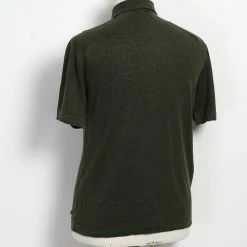 G.R.P POLO | Short Sleeve 2-Button Polo | Dark Green Black -Heschung shop polo short sleeve 2 button polo dark green black grp 983405