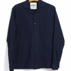HANSEN GARMENTS SAM | Casual Over Shirt | Waffle Indigo