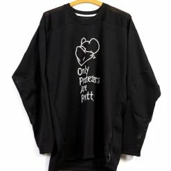 MOUNTAIN RESEARCH SLOGAN JERSEY | Long Sleeve Mesh Crew T | Black