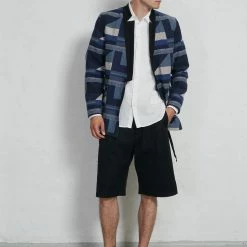 HANSEN GARMENTS FALK | Kakashi Blazer | Blue Mix 14 HANSEN GARMENTS FALK | Kakashi Blazer | Blue Mix -Heschung shop ss23 falk mixed blue henning white robin black 1