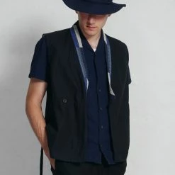 HANSEN GARMENTS JONNY | Short Sleeve Shirt | Indigo -Heschung shop ss23 hauk indigo jonny indigo jim black 3