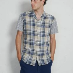 HANSEN GARMENTS JONNY | Short Sleeve Shirt | Blue Checks -Heschung shop ss23 jonny blue check 1