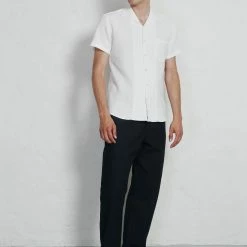 HANSEN GARMENTS JONNY | Short Sleeve Shirt | Waffle White 15 HANSEN GARMENTS JONNY | Short Sleeve Shirt | Waffle White -Heschung shop ss23 jonny white waffle 2