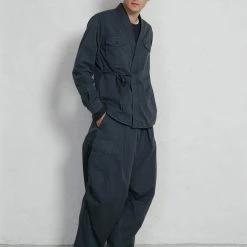 HANSEN GARMENTS BENNY | Super Wide Ballon Trousers | Blue Grey -Heschung shop ss23 remy benny blue grey 1