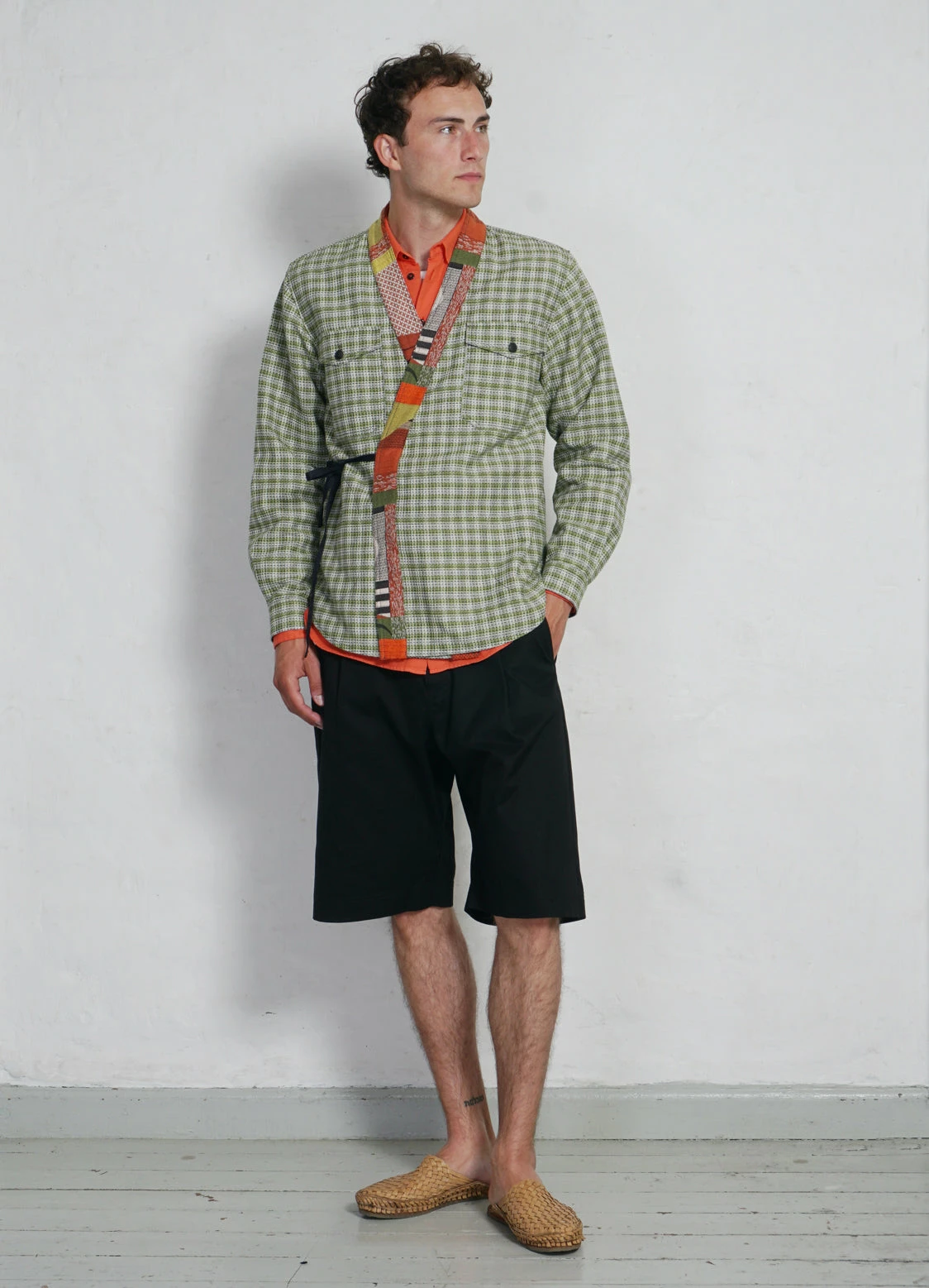 HANSEN GARMENTS REMY | East & West Shirt Jacket | Sashiko Green+ 4 HANSEN GARMENTS REMY | East & West Shirt Jacket | Sashiko Green+ - Image 2