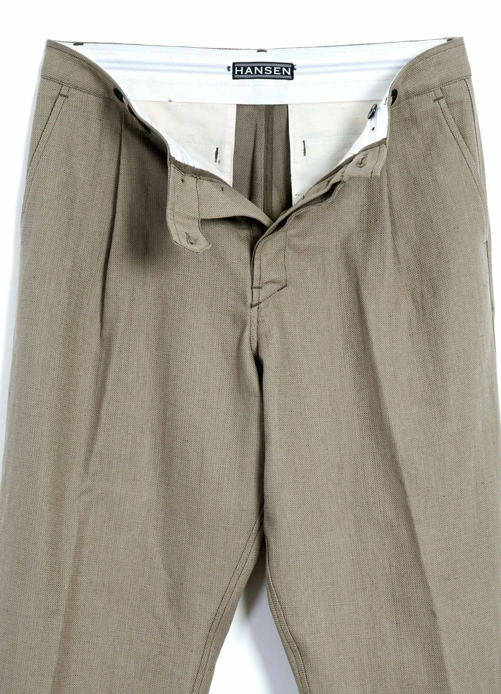 HANSEN GARMENTS SUNE | Pleated Wide Cut Trousers | Bay Leaf 7 HANSEN GARMENTS SUNE | Pleated Wide Cut Trousers | Bay Leaf - Image 5