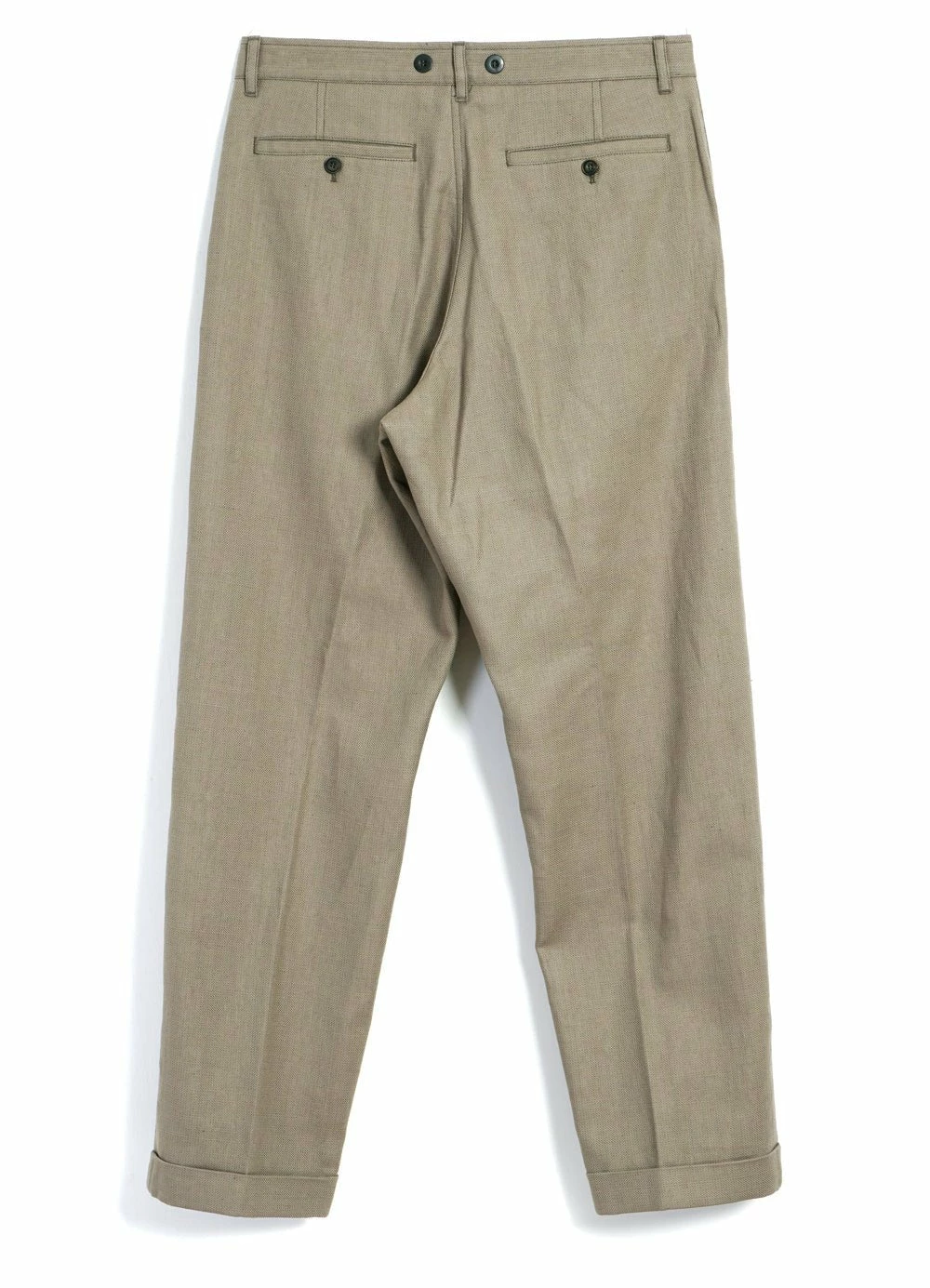 HANSEN GARMENTS SUNE | Pleated Wide Cut Trousers | Bay Leaf 8 HANSEN GARMENTS SUNE | Pleated Wide Cut Trousers | Bay Leaf - Image 6