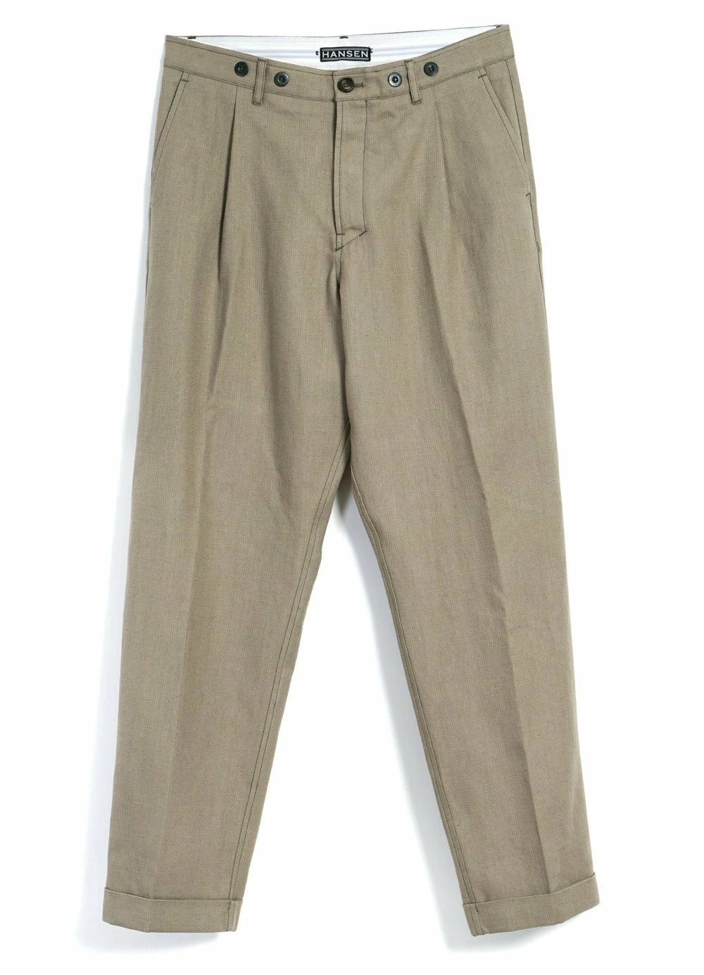 HANSEN GARMENTS SUNE | Pleated Wide Cut Trousers | Bay Leaf 3 HANSEN GARMENTS SUNE | Pleated Wide Cut Trousers | Bay Leaf