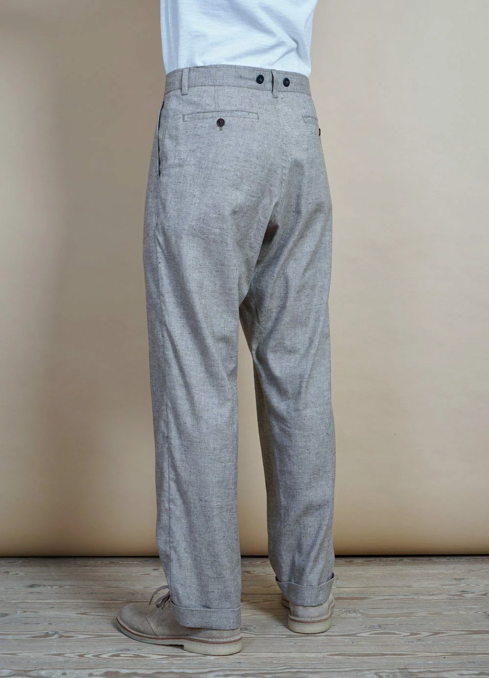 HANSEN GARMENTS SUNE | Pleated Wide Cut Trousers | Beach 6 HANSEN GARMENTS SUNE | Pleated Wide Cut Trousers | Beach - Image 4