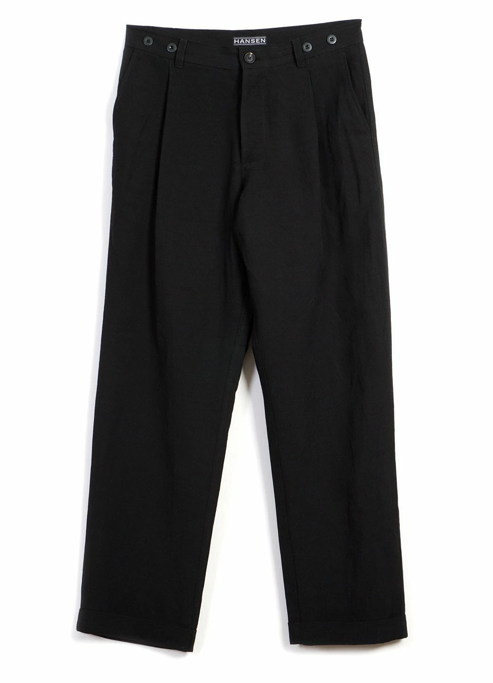 HANSEN GARMENTS SUNE | Pleated Wide Cut Trousers | Black 3 HANSEN GARMENTS SUNE | Pleated Wide Cut Trousers | Black